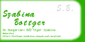 szabina bottger business card